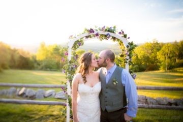Erin and Mike are wed at Ohana Camp in Fairlee, Vermont. By wedding photographers at Eve Event Photography.